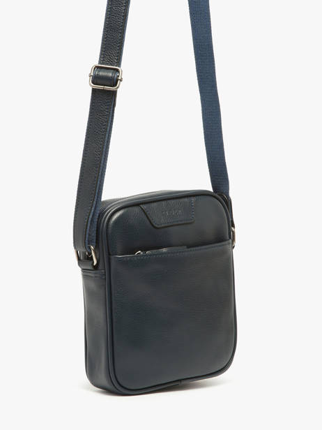 Sac Bandoulière Flandres Cuir Etrier Bleu flandres EFLA729M vue secondaire 2